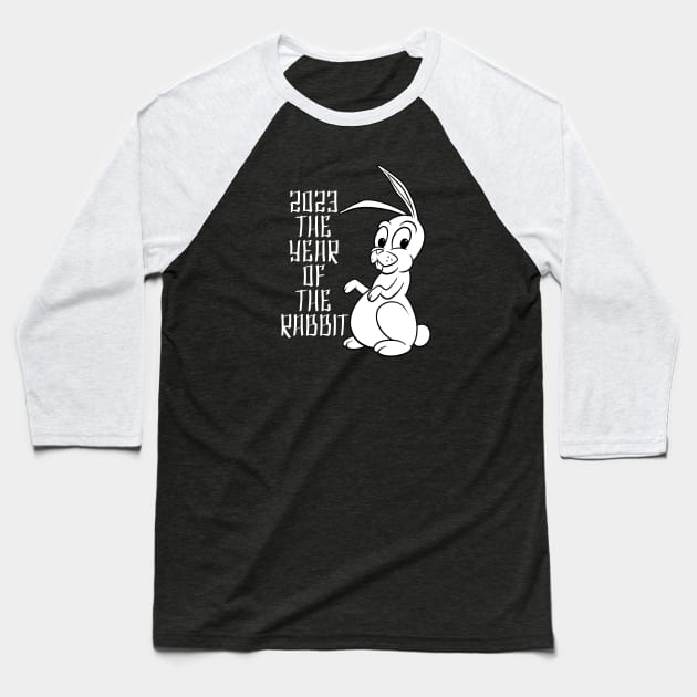 The Chinese Year of the Rabbit 2023 Baseball T-Shirt by Generic Mascots